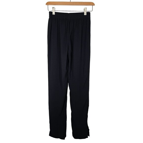 Theory Viewpine C Bergen Ankle Zip Pockets Black Pants Elastic Waist Size 0 - Picture 3 of 16